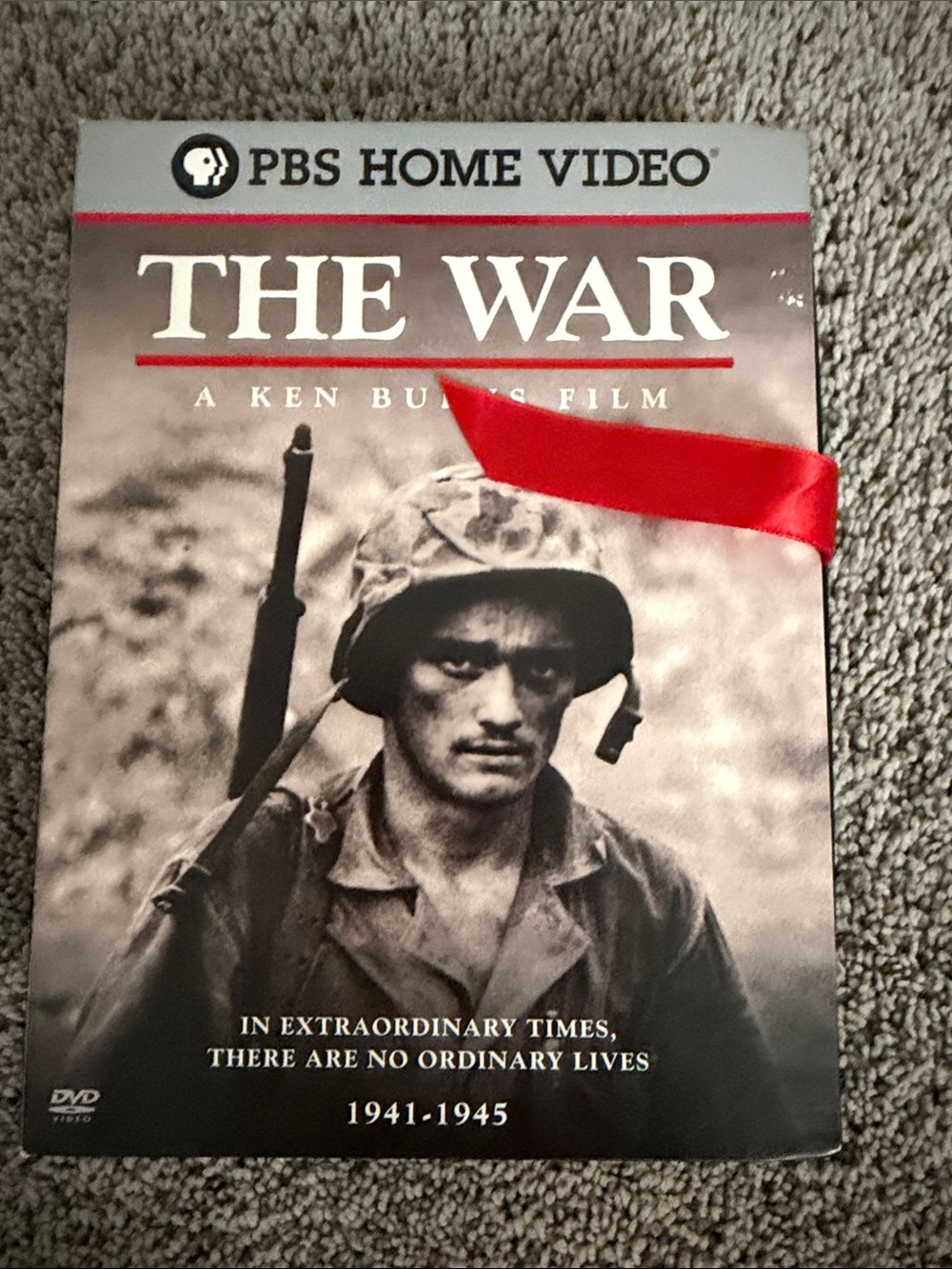 PBS Home Video "The War" DVD - Black & Red Cover